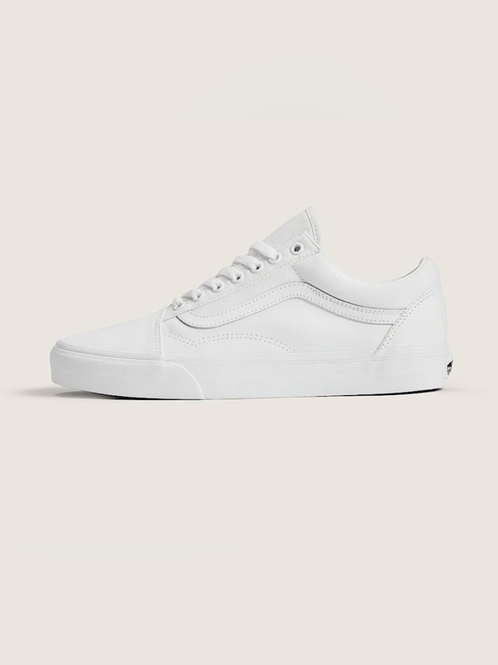 Vans Old Skool White Low-Top Canvas Sneakers Shoes Size 7 women’s 5.5 men’s